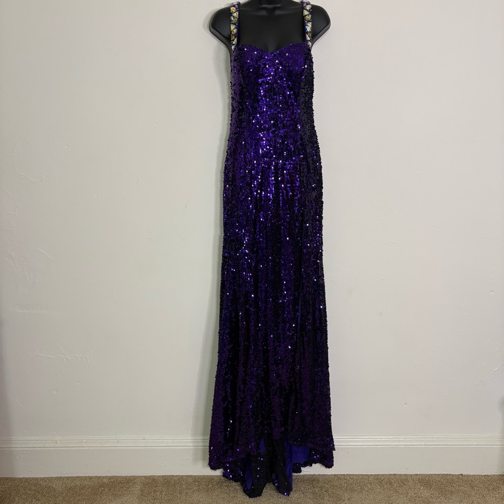 Alyce Paris Purple Sequin Prom/Pageant Gown - Size 4